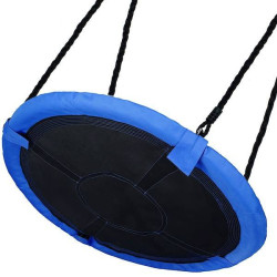 Záhradná hojdačka SPRINGOS ČAPÍ HNIEZDO 110 cm modro-čierna