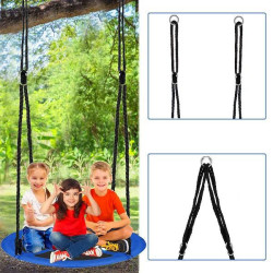 Záhradná hojdačka SPRINGOS ČAPÍ HNIEZDO 110 cm modro-čierna