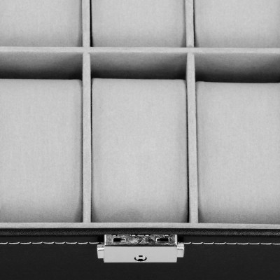 Škatuľka na hodinky SPRINGOS LEGEND 10 čierna/sivá