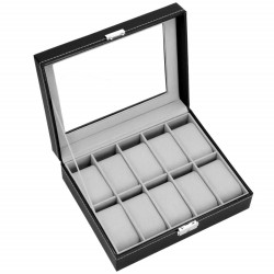 Škatuľka na hodinky SPRINGOS LEGEND 10 čierna/sivá