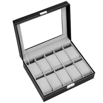 Škatuľka na hodinky SPRINGOS LEGEND 10 čierna/sivá