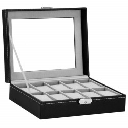 Škatuľka na hodinky SPRINGOS LEGEND 10 čierna/sivá