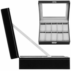 Škatuľka na hodinky SPRINGOS LEGEND 10 čierna/sivá