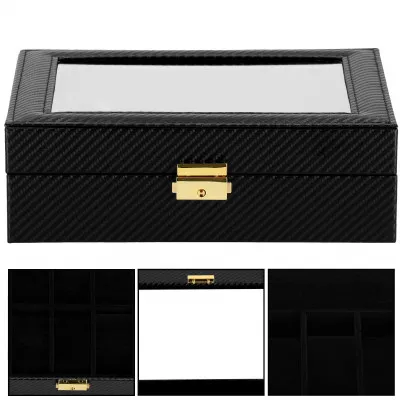 Škatuľka na hodinky SPRINGOS COBALT 10 čierna/čierna