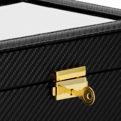 Škatuľka na hodinky SPRINGOS COBALT 10 čierna/čierna