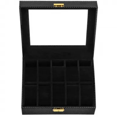 Škatuľka na hodinky SPRINGOS COBALT 10 čierna/čierna