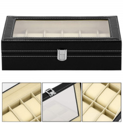 Škatuľka na hodinky SPRINGOS LEGEND 12 čierna/krémová