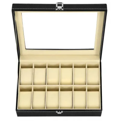 Škatuľka na hodinky SPRINGOS LEGEND 12 čierna/krémová