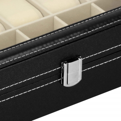 Škatuľka na hodinky SPRINGOS LEGEND 12 čierna/krémová