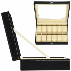 Škatuľka na hodinky SPRINGOS LEGEND 12 čierna/krémová