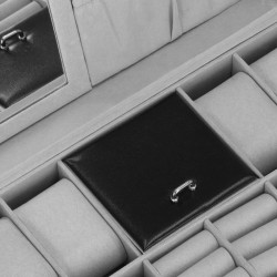 Škatuľka na hodinky a šperky SPRINGOS SUSSEX čierna/sivá