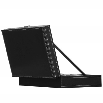 Škatuľka na hodinky a šperky SPRINGOS SUSSEX čierna/sivá