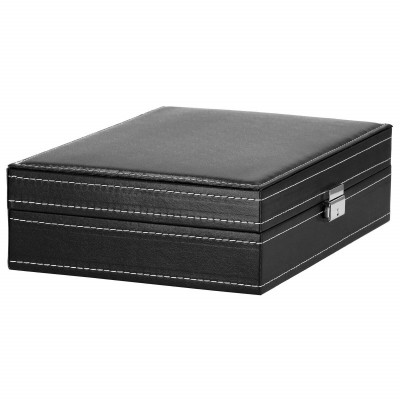 Škatuľka na hodinky a šperky SPRINGOS SUSSEX čierna/sivá