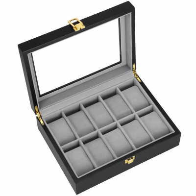 Škatuľka na hodinky SPRINGOS LEGEND 10 čierna/sivá