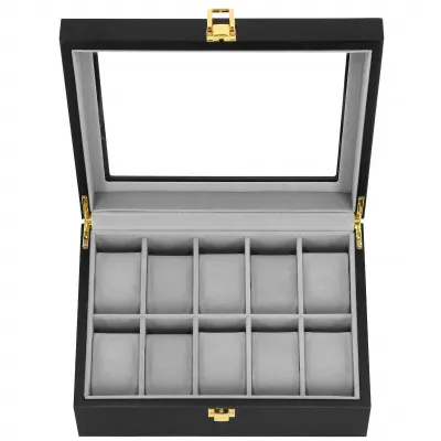 Škatuľka na hodinky SPRINGOS LEGEND 10 čierna/sivá