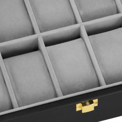 Škatuľka na hodinky SPRINGOS LEGEND 10 čierna/sivá