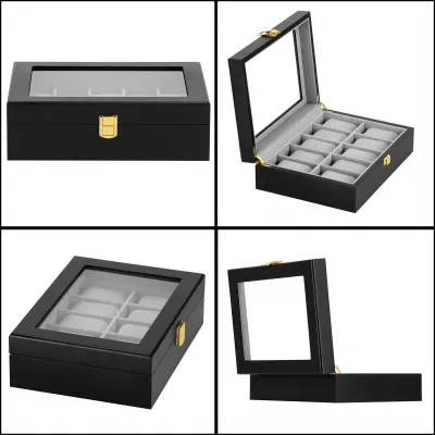 Škatuľka na hodinky SPRINGOS LEGEND 10 čierna/sivá