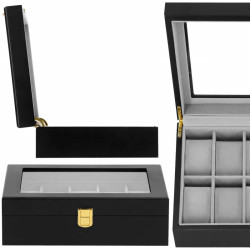 Škatuľka na hodinky SPRINGOS LEGEND 10 čierna/sivá