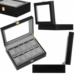 Škatuľka na hodinky SPRINGOS LEGEND 10 čierna/sivá