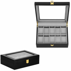 Škatuľka na hodinky SPRINGOS LEGEND 10 čierna/sivá