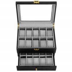 Škatuľka na hodinky SPRINGOS LOYAL 20 čierna/sivá