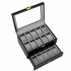 Škatuľka na hodinky SPRINGOS LOYAL 20 čierna/sivá