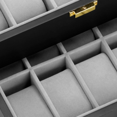 Škatuľka na hodinky SPRINGOS LOYAL 20 čierna/sivá