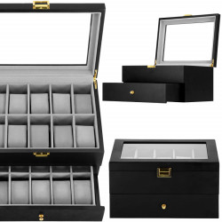 Škatuľka na hodinky SPRINGOS LOYAL 20 čierna/sivá