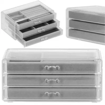 Šperkovnica SPRINGOS EVENUE transparentná