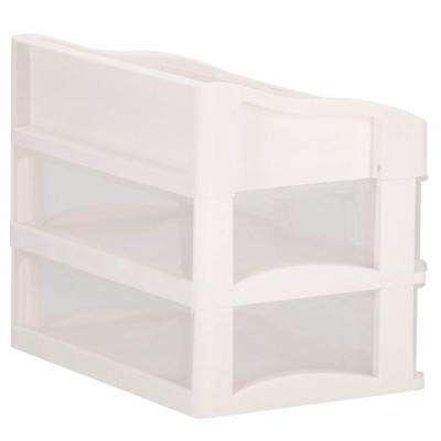 Organizér na kozmetiku / šperkovnica SPRINGOS SPIRIT 3 biela