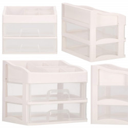 Organizér na kozmetiku / šperkovnica SPRINGOS SPIRIT 3 biela