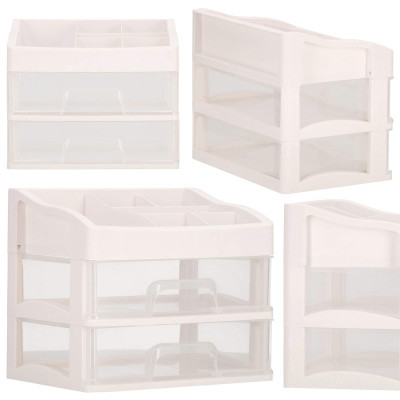 Organizér na kozmetiku / šperkovnica SPRINGOS SPIRIT 3 biela