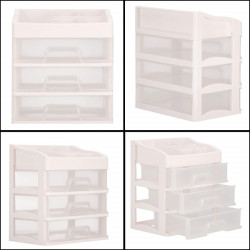 Organizér na kozmetiku / šperkovnica SPRINGOS SPIRIT 4 biela