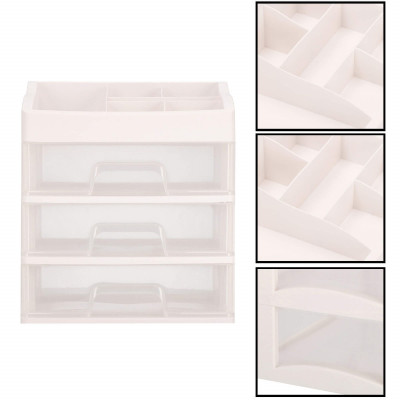 Organizér na kozmetiku / šperkovnica SPRINGOS SPIRIT 4 biela