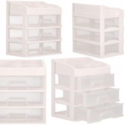 Organizér na kozmetiku / šperkovnica SPRINGOS SPIRIT 4 biela