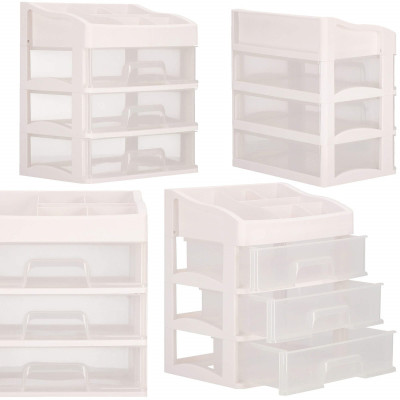 Organizér na kozmetiku / šperkovnica SPRINGOS SPIRIT 4 biela