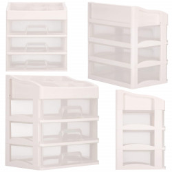 Organizér na kozmetiku / šperkovnica SPRINGOS SPIRIT 4 biela