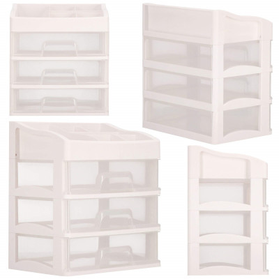 Organizér na kozmetiku / šperkovnica SPRINGOS SPIRIT 4 biela