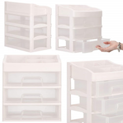 Organizér na kozmetiku / šperkovnica SPRINGOS SPIRIT 4 biela