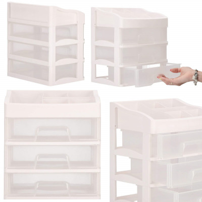 Organizér na kozmetiku / šperkovnica SPRINGOS SPIRIT 4 biela