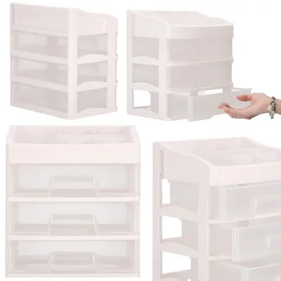 Organizér na kozmetiku / šperkovnica SPRINGOS SPIRIT 4 biela