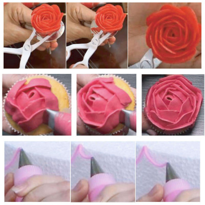 Cukrárska súprava na zdobenie, 38-dielna, nerez SPRINGOS DECORA