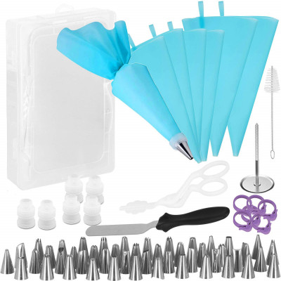 Cukrárska súprava na zdobenie, 70-dielna, nerez SPRINGOS DECORA