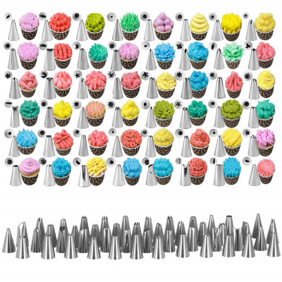 Cukrárska súprava na zdobenie, 70-dielna, nerez SPRINGOS DECORA