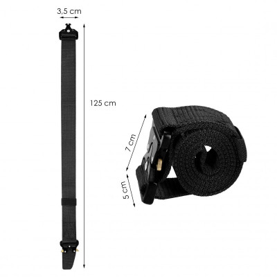 Vojenský taktický opasok SPRINGOS ARMY čierny