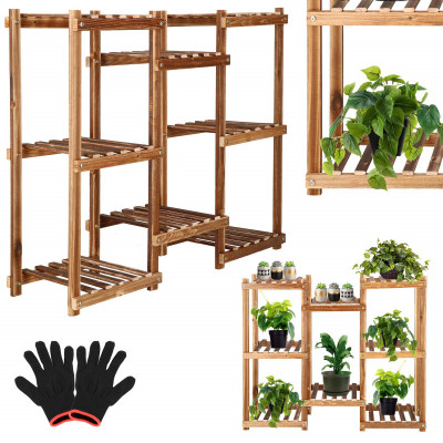 Drevený stojan na kvety SPRINGOS PLANT 8