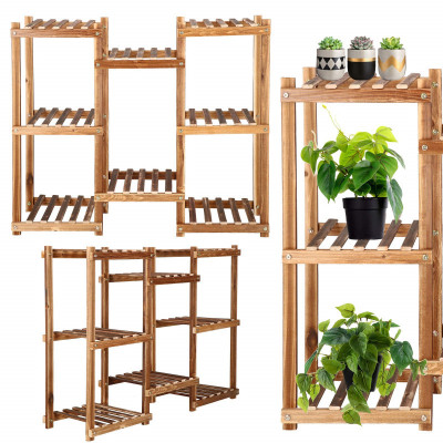 Drevený stojan na kvety SPRINGOS PLANT 8