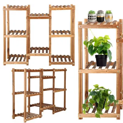 Drevený stojan na kvety SPRINGOS PLANT 8