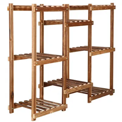 Drevený stojan na kvety SPRINGOS PLANT 8