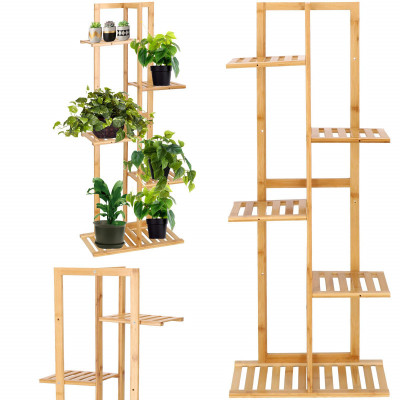 Drevený stojan na kvety SPRINGOS PLANT 6